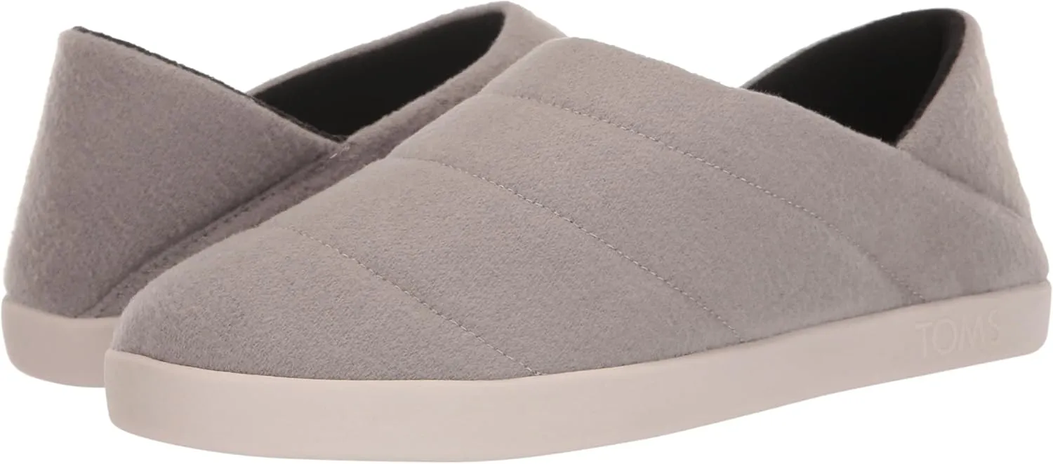 TOMS Mens Ezra Faux Fur Scuff Casual Slippers Casual - Grey