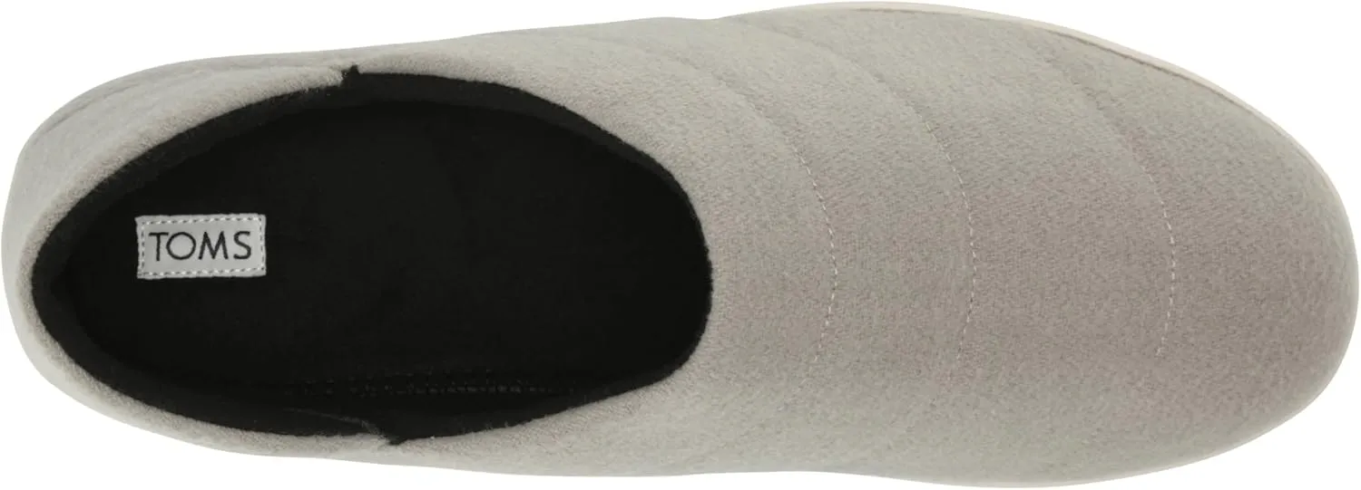 TOMS Mens Ezra Faux Fur Scuff Casual Slippers Casual - Grey