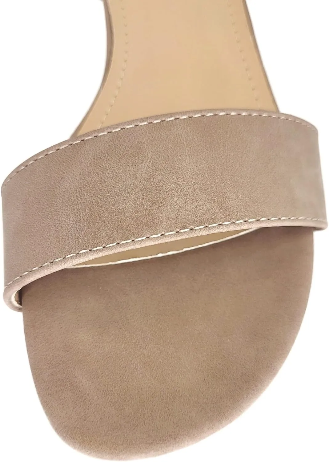 TruFox Open Toe Ankle Strap Low Block Heel Dressy Sandal