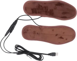 USB Heated Shoe Inserts Winter Warm Insoles with USB Cable Energy Saving and Design for Keeping Feet Warm Cold Weather