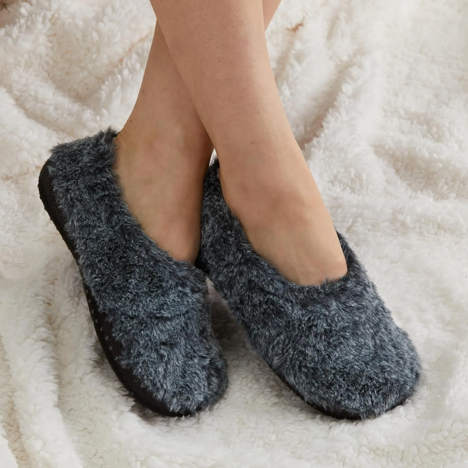 Velvet Plush Memory Foam Warm Slipper Socks For Women | Non-Slip One Size Fuzzy Socks For Women | Ultra Plush and Cozy Warmth Collection