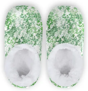 Winter House Slippers for Women/Men with Mandala Grid Element Cozy Fleece Slippers