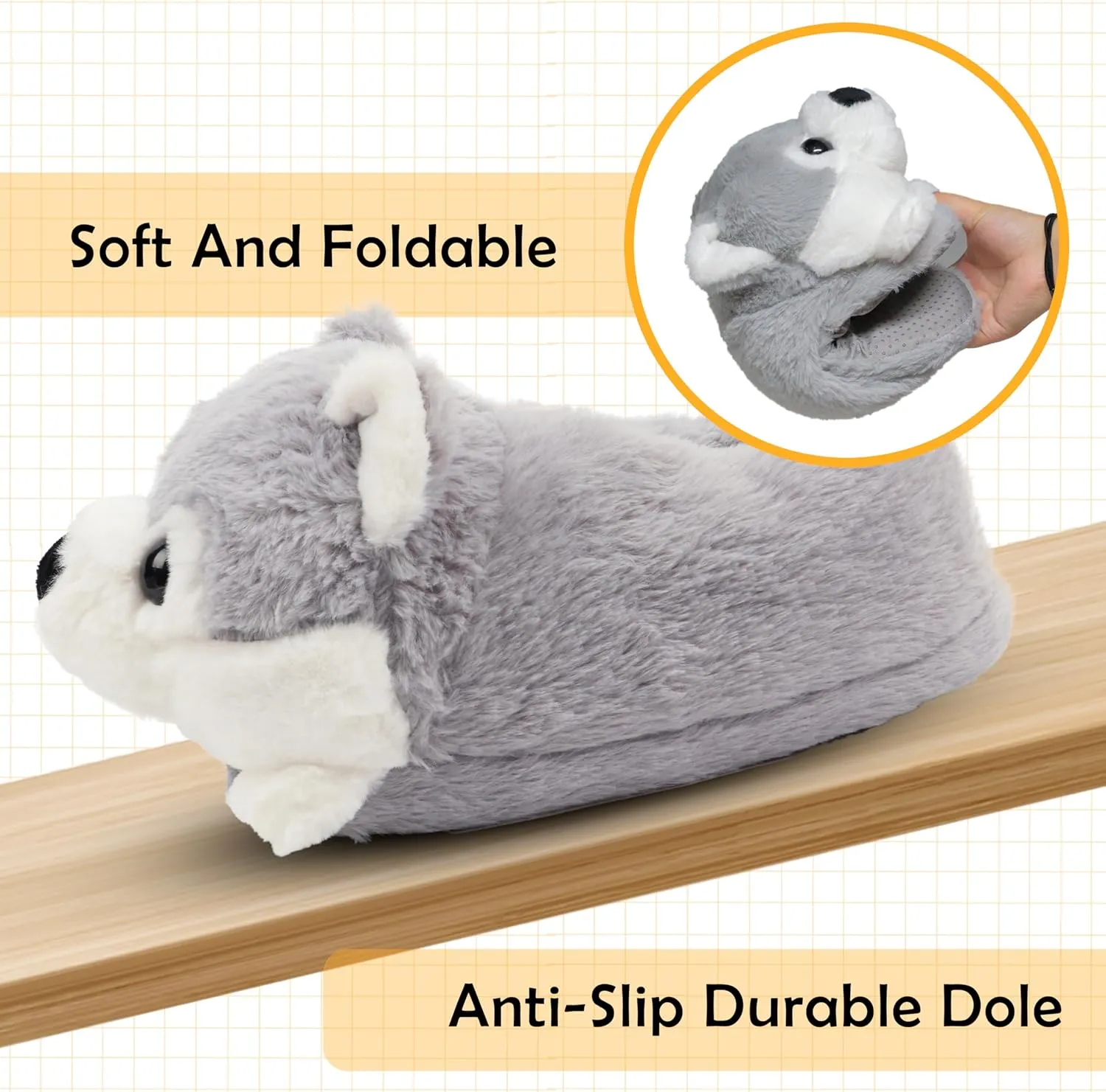 Women Animal Bunny Slippers Cute Plush House Shoes Warm Novelty Cartoon Slippers Gifts for Birthday Christmas