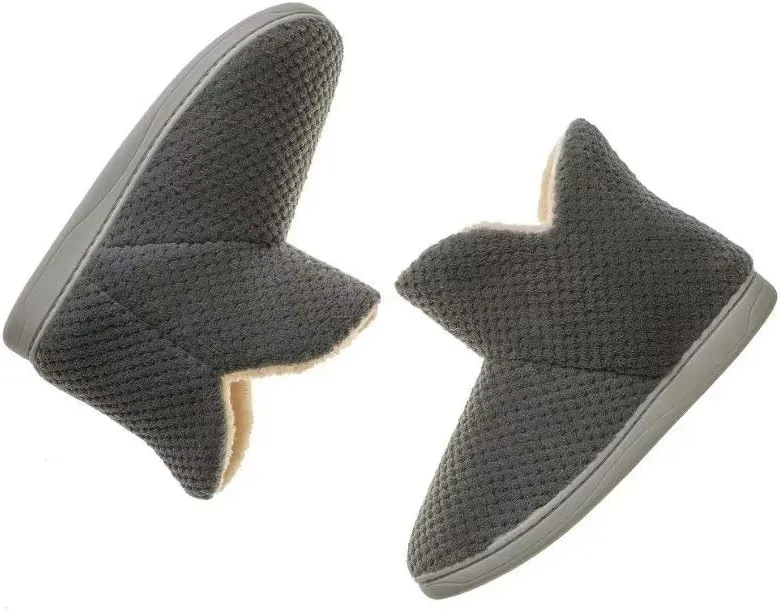 Women's Cozy Bootie Slippers Fuzzy Outdoor Indoor House Slippers