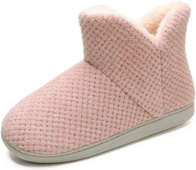 Women's Cozy Bootie Slippers Fuzzy Outdoor Indoor House Slippers
