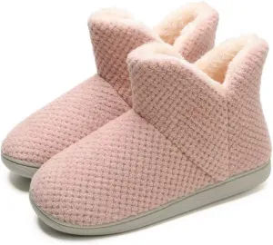 Women's Cozy Bootie Slippers Fuzzy Outdoor Indoor House Slippers