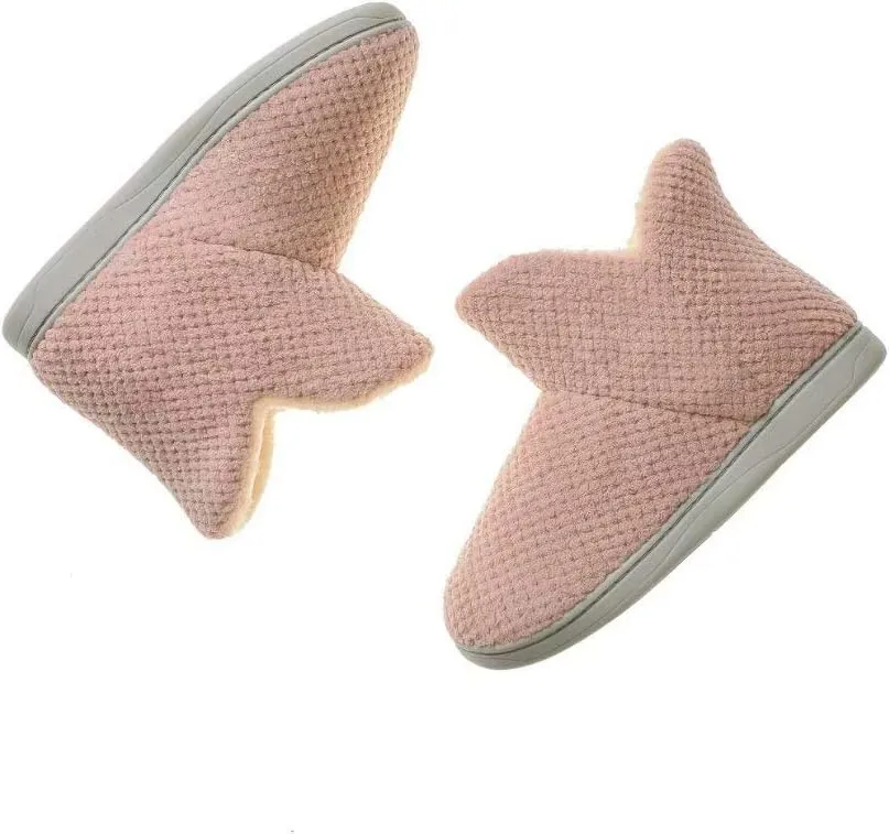 Women's Cozy Bootie Slippers Fuzzy Outdoor Indoor House Slippers