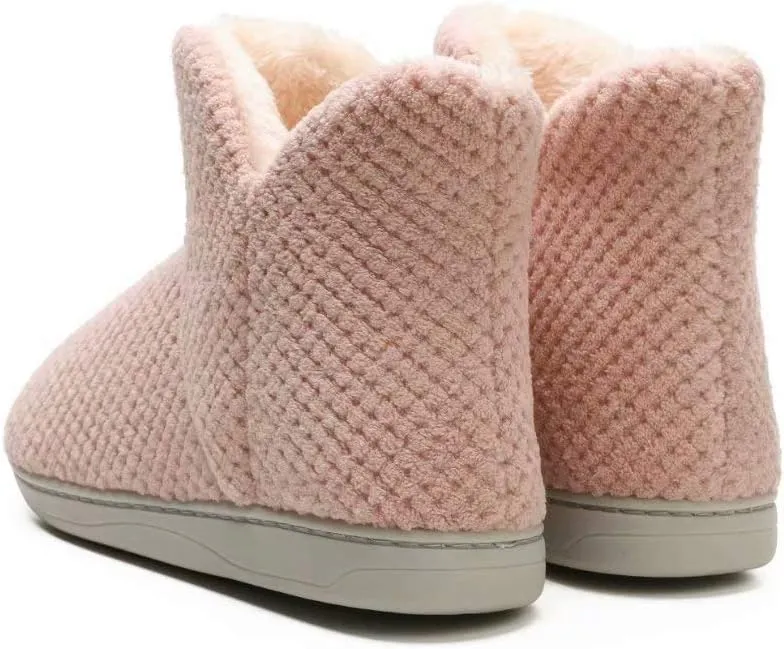 Women's Cozy Bootie Slippers Fuzzy Outdoor Indoor House Slippers