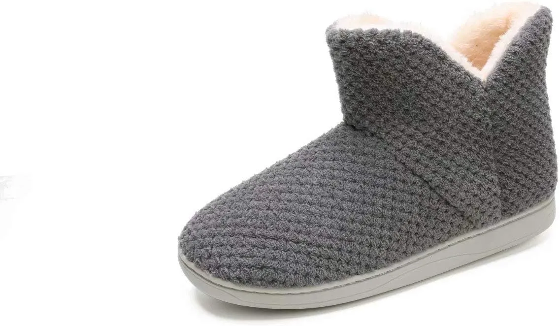 Women's Cozy Bootie Slippers Fuzzy Outdoor Indoor House Slippers