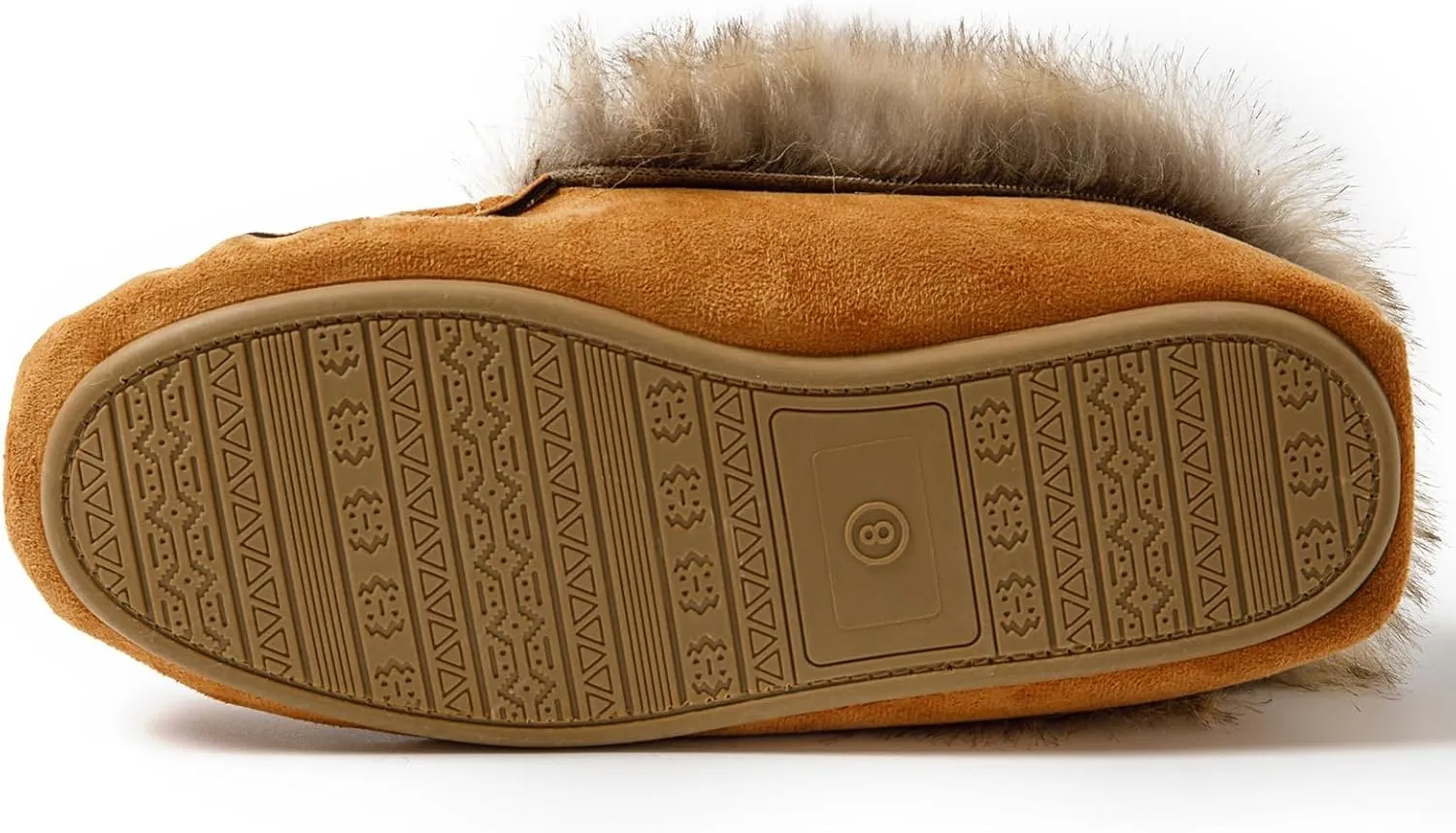 Women's Faux-Fur Beaded Vegan Moccasin Slipper Shoes