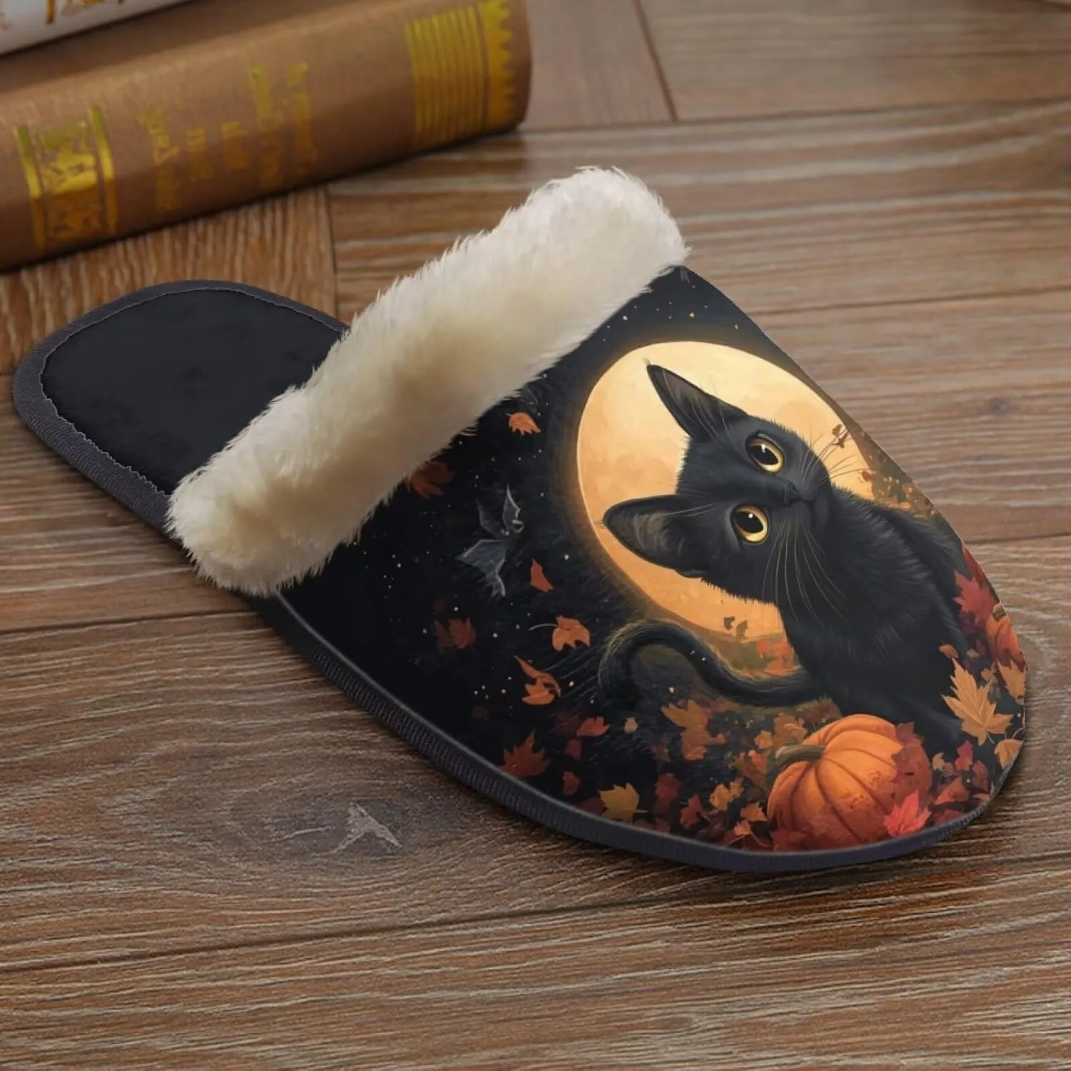 Womens Fuzzy Slippers Indoor Cozy Winter Holiday House Shoes