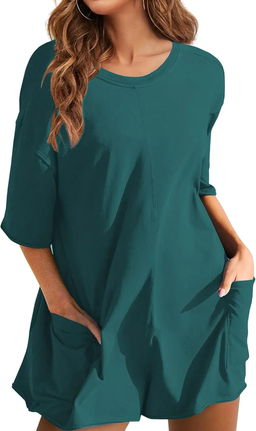 Womens T Shirt Romper Hot Shot Tee Romper for Summer Casual Short Sleeve Oversized Athletic Workout Outfits