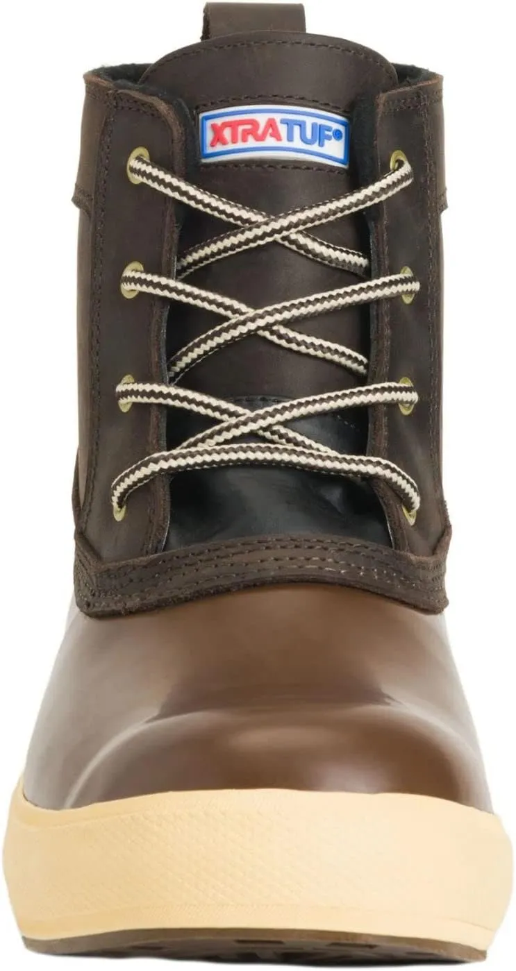 Xtratuf Men's 6in Casual Over-The-Ankle Waterproof Slip-Resistant Arch Support Legacy Full Grain Leather Boots Chelsea