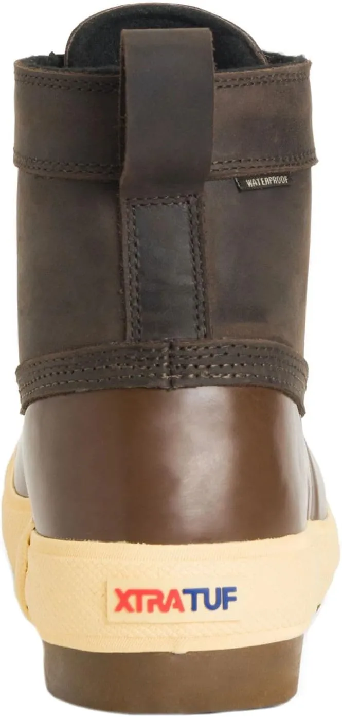 Xtratuf Men's 6in Casual Over-The-Ankle Waterproof Slip-Resistant Arch Support Legacy Full Grain Leather Boots Chelsea