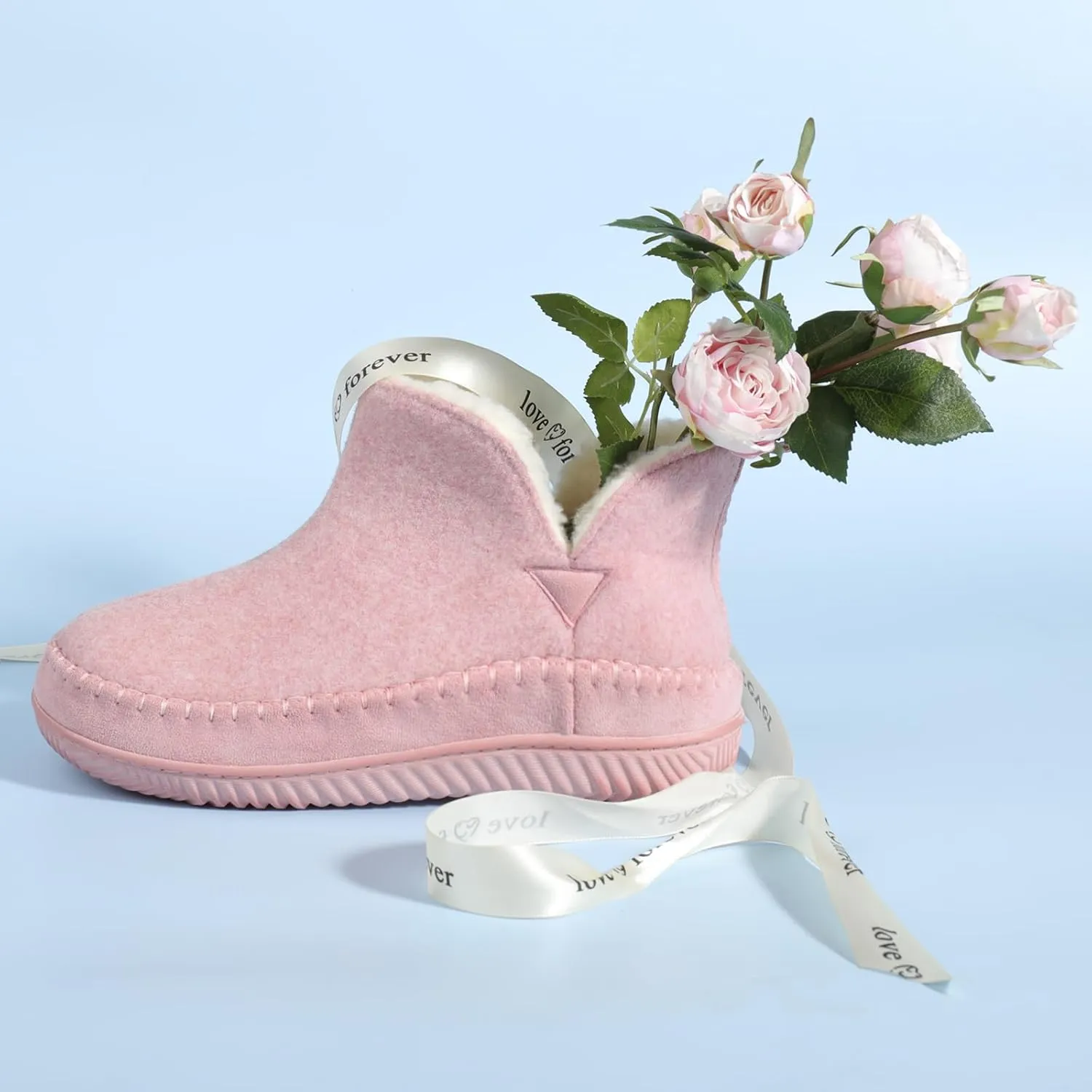 Zizor Women's Moccasin Bootie Slippers with Cosy Memory Foam, Ladies' Toasty Slip on House Shoes with Hard Outdoor Indoor Rubber Sole