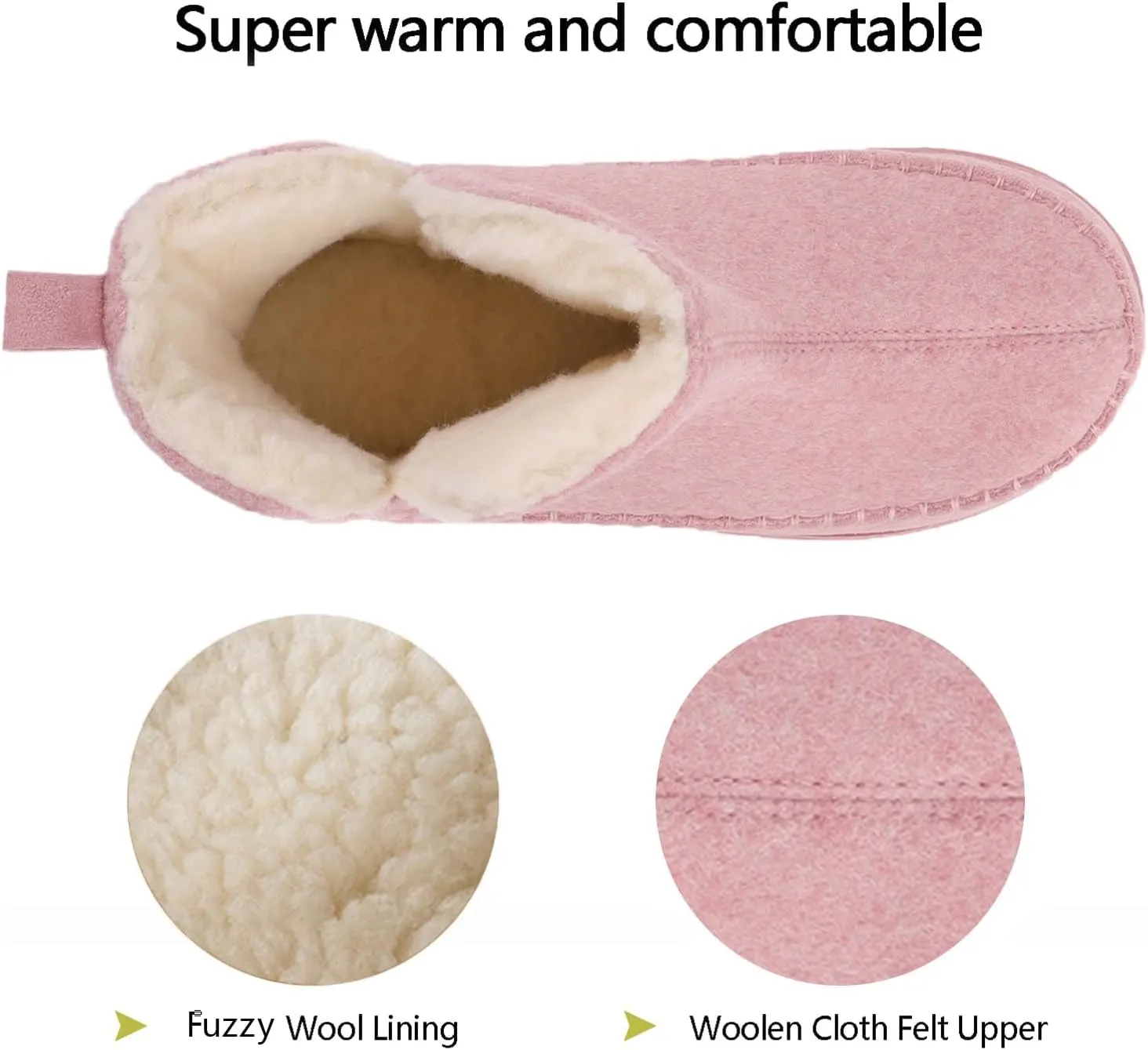 Zizor Women's Moccasin Bootie Slippers with Cosy Memory Foam, Ladies' Toasty Slip on House Shoes with Hard Outdoor Indoor Rubber Sole