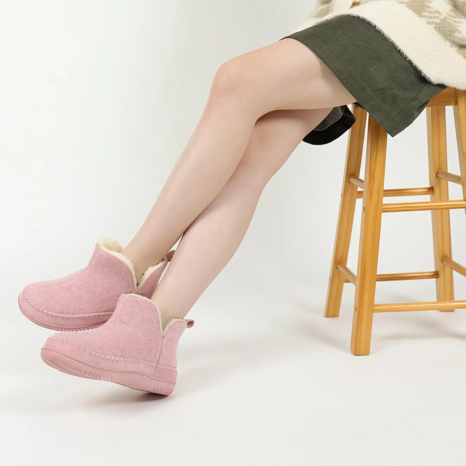 Zizor Women's Moccasin Bootie Slippers with Cosy Memory Foam, Ladies' Toasty Slip on House Shoes with Hard Outdoor Indoor Rubber Sole